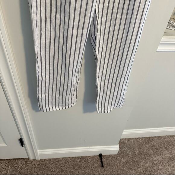 NWT Coral Cove White Blue Linen Striped Pants Small/Medium - Picture 8 of 12